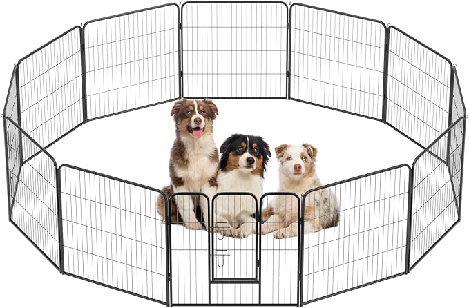 BestPet | Dog Playpen | 32 Inch, 12 Panels | Heavy Duty Metal Pet Exercise Pen by BestPet