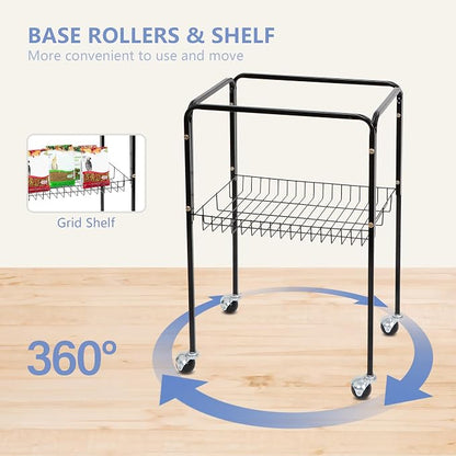 ZENY 63.4 Inch Bird Cage, Rolling Wrought Iron Parrot Cage - Image 3