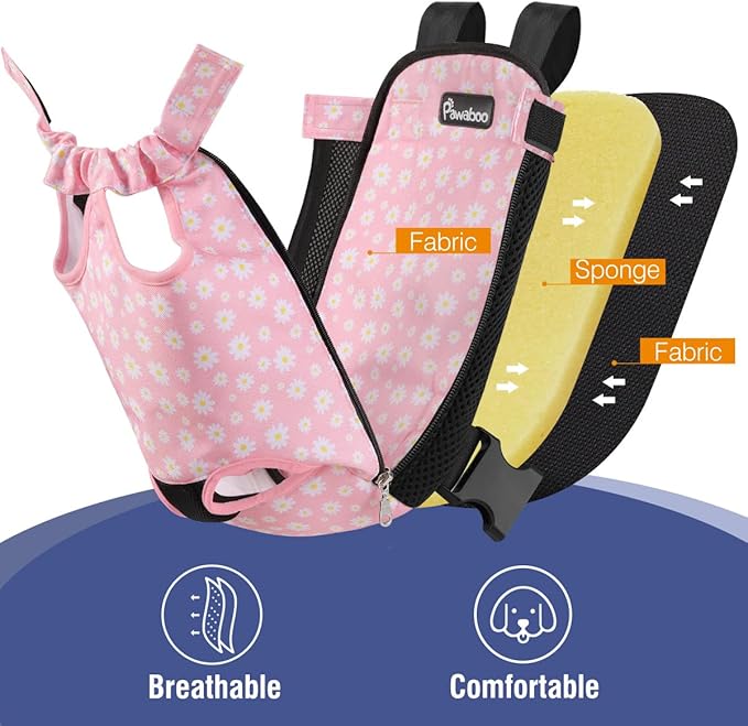 Pawaboo Pet Carrier Backpack, Adjustable Pet Front Cat Dog Carrier Backpack - Image 5