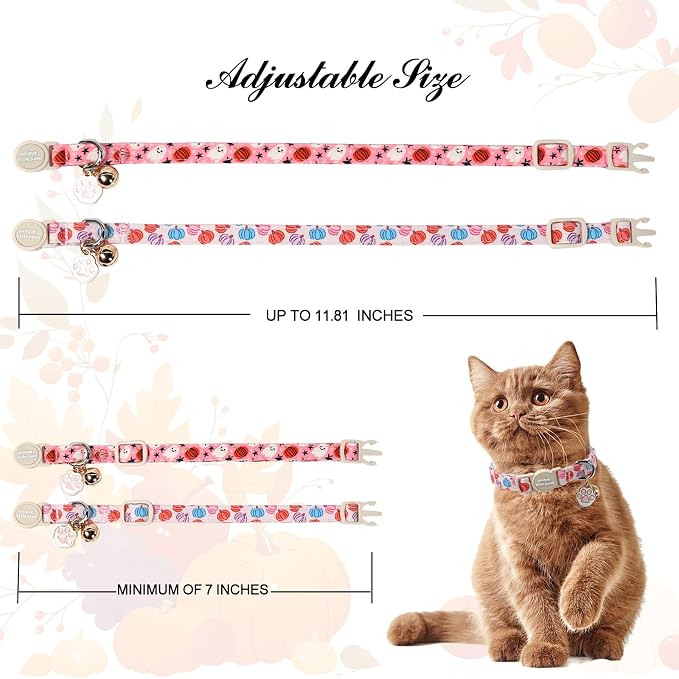 Unique Style Paws Halloween Cat Collar, Cute Cat Collars - Image 3