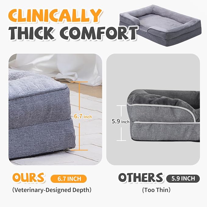 Makigued Orthopedic Dog Bed for Large Dogs Egg Crate Foam Pet Sofa - Image 4