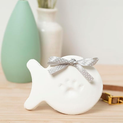 Pearhead Cat Paw Print Keepsake, Fish Shape Hanging Keepsake - Image 5