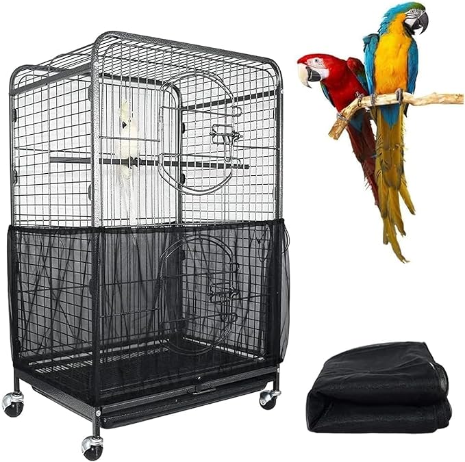 ASOCEA Extra Large Bird Cage Seed Catcher Guard Universal Birdcage Cover Nylon by ASOCEA