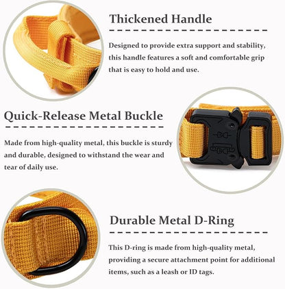 Tactical Dog Collar, Adjustable Military Training Nylon Dog Collar - Image 3