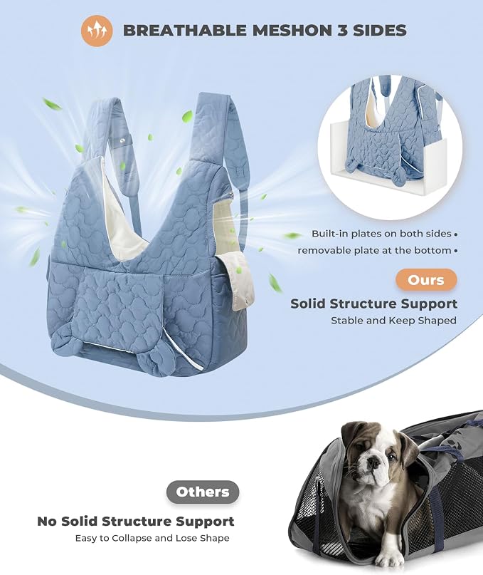 Pet Carrier Backpack, Adjustable Pet Front Cat Dog Carrier Backpack Travel Bag - Image 4