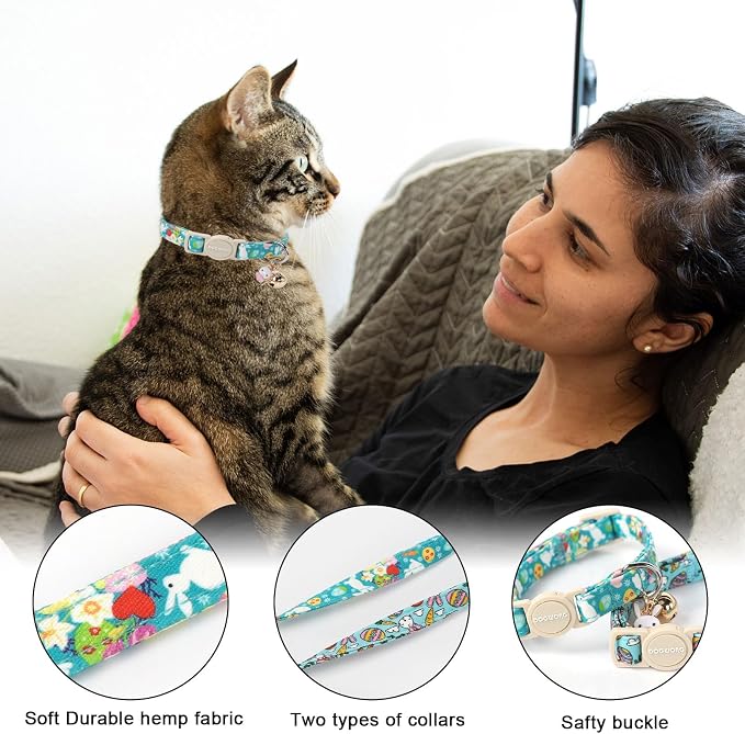 DOGWONG 2 Pack Easter Day Cat Collars, Breakaway - Image 3