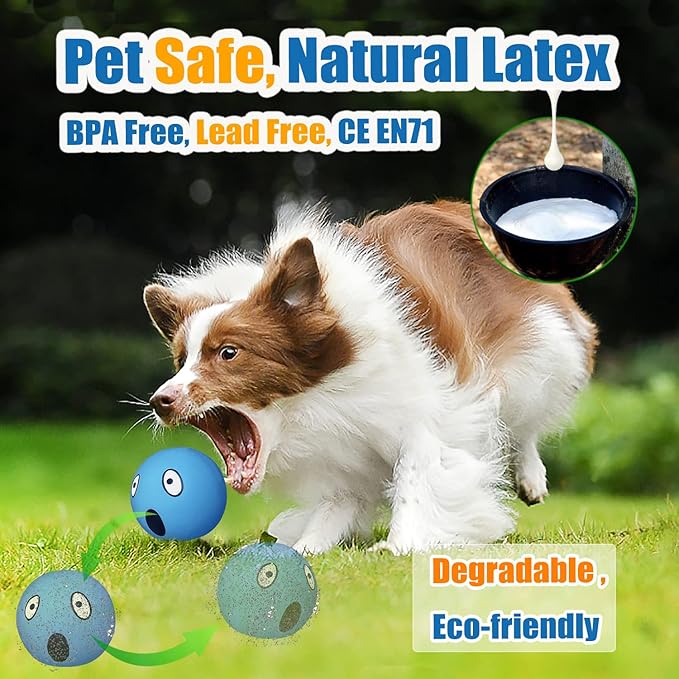 Squeaky Dog Toys for Medium Dogs, Soft Latex Squeaky Dog Balls, Smile Dog Toys - Image 3