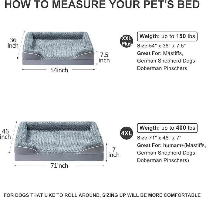 WNPETHOME Human Dog Beds for People Adults, Washable Faux Fur Nap Bed Adult - Image 5