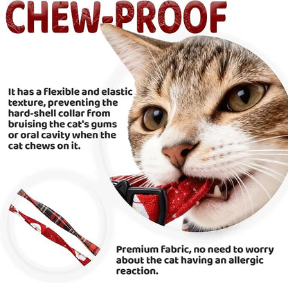 Elegant little tail 2 Pack Cat Collar- Christmas Cat Collars Breakaway - Image 3