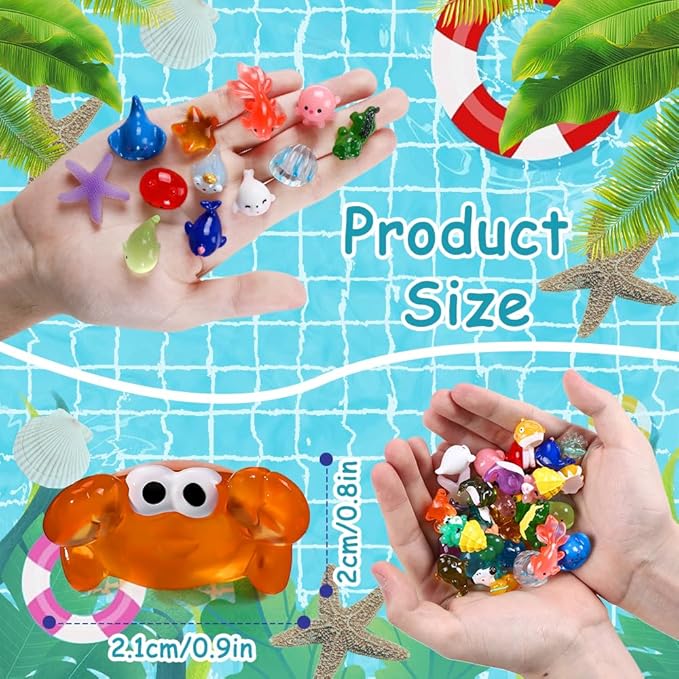 DIYDEC 36pcs Mini Ocean Resin Animals Tiny Sea Animals Figurines Marine - Image 2