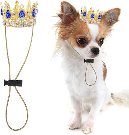 Abbylike Pet Rhinestone King Crown, Queen Crown by Abbylike