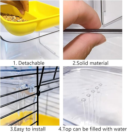 Bird Bath for Cage Bird Shower Bath Parrot Cage Feeder Cage Accessories - Image 5