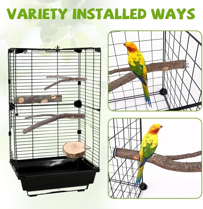 12PCS Natural Wood Bird Perches - Image 6