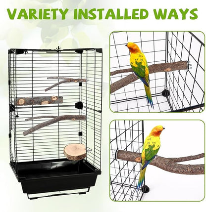 12PCS Natural Wood Bird Perches - Image 6