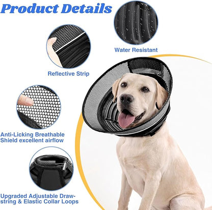 Inflatable Dog Cone for Dogs After Surgery, Soft Adjustable Elizabethan Collar - Image 5