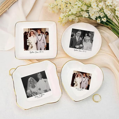 Custom Photo Ring Dish, Personalized Picture Trinket Tray, Wedding Anniversary - Image 8