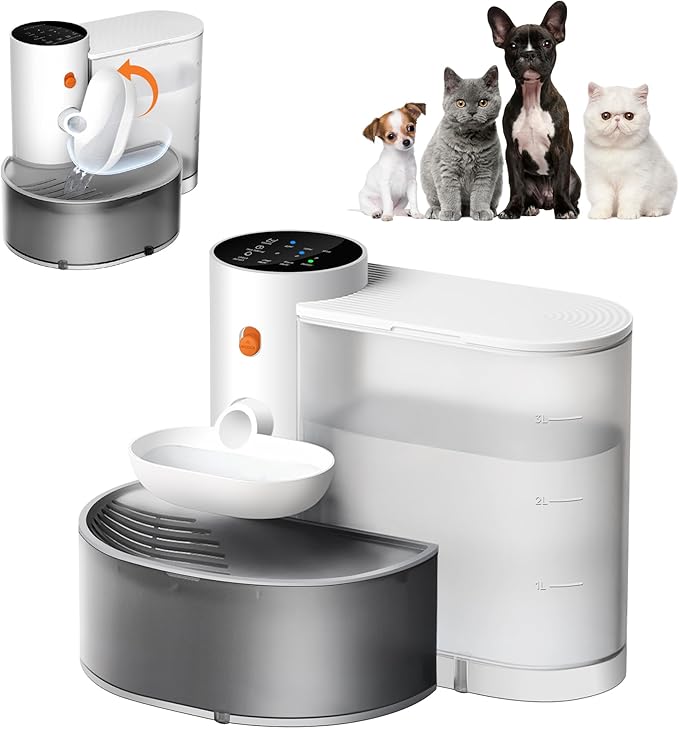 Potaroma Smart Wireless Pet Water Fountain, No Filter, 3.5L Large Capacity by Potaroma