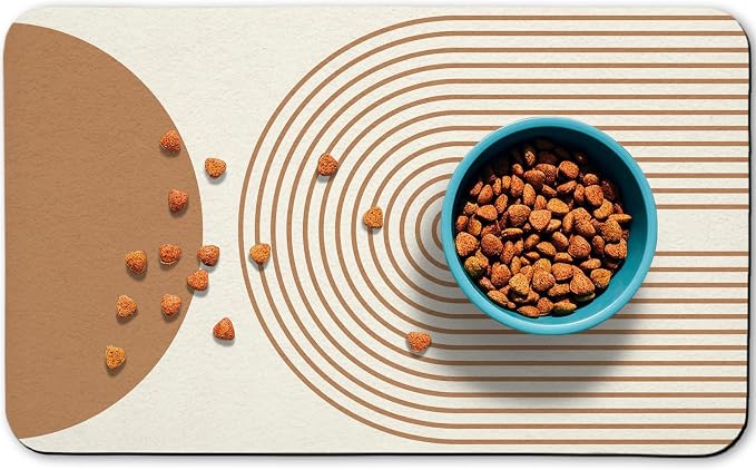 Dog Food Mats for Floors Waterproof, Cat Water Bowl Mats Pet Feeding Absorbent by Zoeeya
