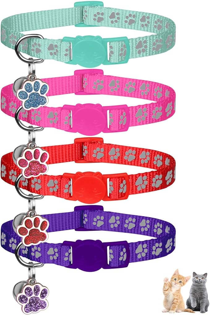 4PCS Breakaway Cat Collars, Reflective Cat Collar by Unknown