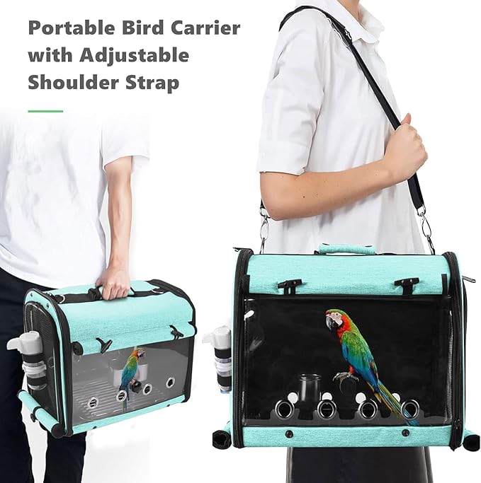 SUERTREE Bird Carrier Bag Bird Travel Cage - Image 4