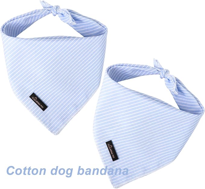 ARING PET Summer Dog Bandana-Cute Blue Dog Bandanas, Comfortable Pet Scarf Dogs - Image 4