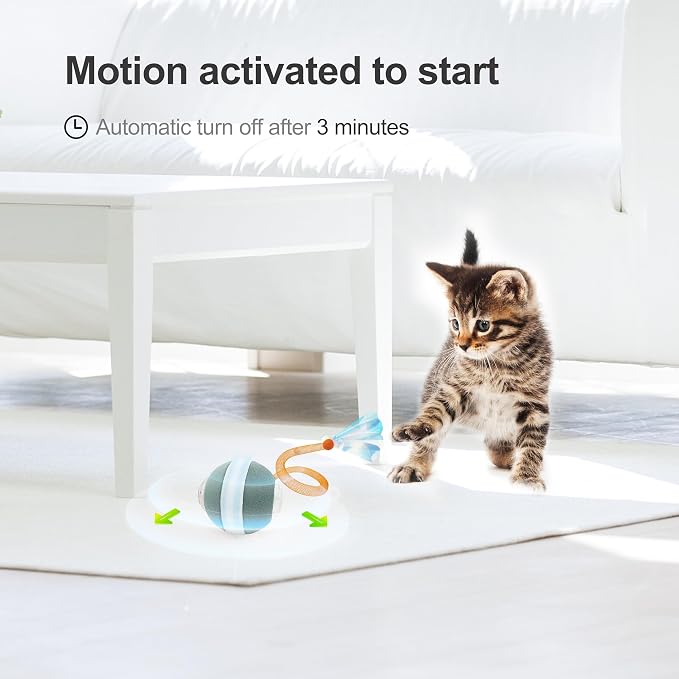 Interactive Cat Toys for Indoor Cats, The 3rd Generation Agile Moving Cat Ball - Image 5