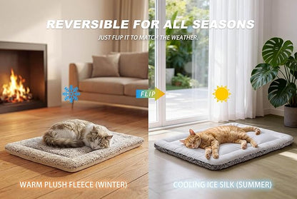 Self Warming Cat Bed, Reversible Warming Cooling Cat Bed, Winter Warm Cats Pad - Image 2