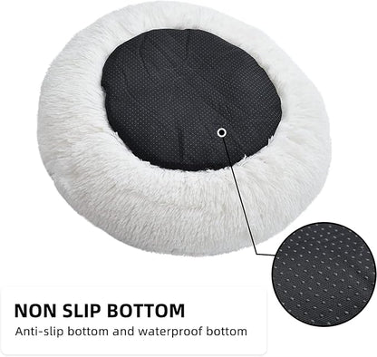 White Faux Fur Cat & Dog Beds 20 inches - Image 6