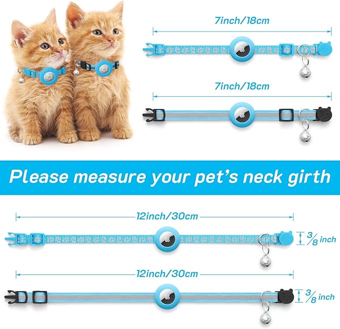 2 Pack Airtag Cat Collar Breakaway - Image 6