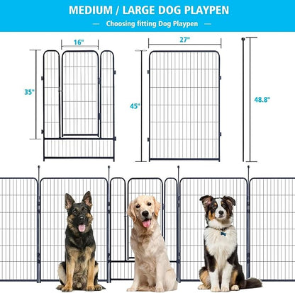 Dog Playpen, Portable Outdoor Dog Fence, Playpen - Image 2