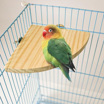 2 Pack Bird Perch Platform, Parrot Stand Sector Playground Wood Perch Stand Toy - Image 6