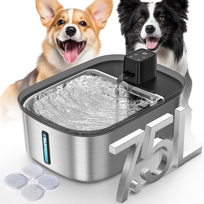 Wireless 7.5l/254oz/2Gal Dog Water Fountain by Chumajor