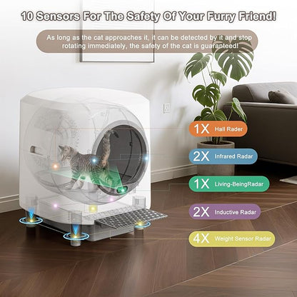 Automatic Litter Box, Self Cleaning Litter Box, Odor Control, 90L Large Capacity - Image 4