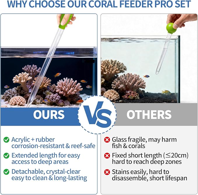 17.7 Inch Extra Long Aquarium Coral Feeder Tool, Deep Tank Fish Feeding Pipette - Image 5