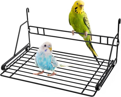 Okllen Bird Perch Stand, Bird Cage Platform Wire Patio Sundeck Playground - Image 6