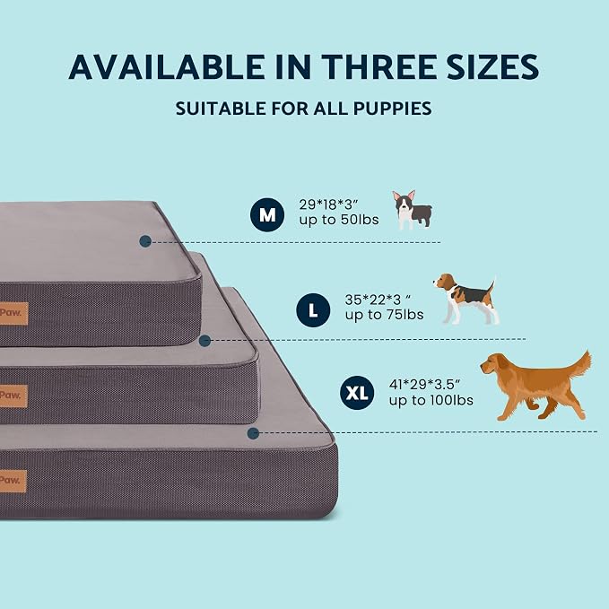 Washable Cooling Pet Bed for Small, Medium Dogs & Cats, Certipur-Us Certified - Image 2