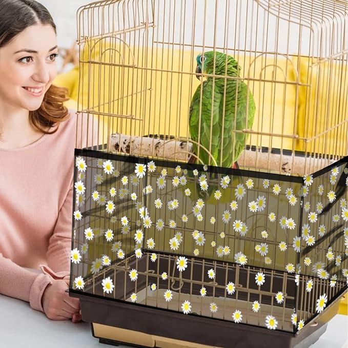 Daoeny Large Bird Cage Cover, Bird Cage Seed Catcher, Adjustable Soft Nylon - Image 6