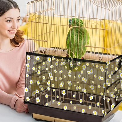 Daoeny Large Bird Cage Cover, Bird Cage Seed Catcher, Adjustable Soft Nylon - Image 6