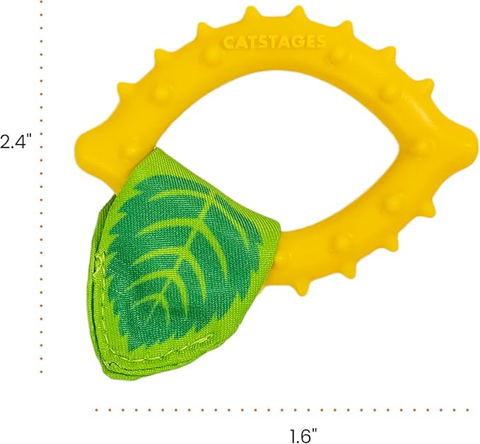Catstages Dental Lemon Teether, Soft and Textured Cat Chew Toy, Catnip Oil - Image 7