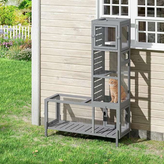 COZIWOW Wooden Cat Play Tunnel by COZIWOW