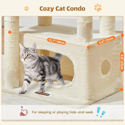 Taoqimiao Cat Tree, 38.5-Inch Cat Tower - Image 3