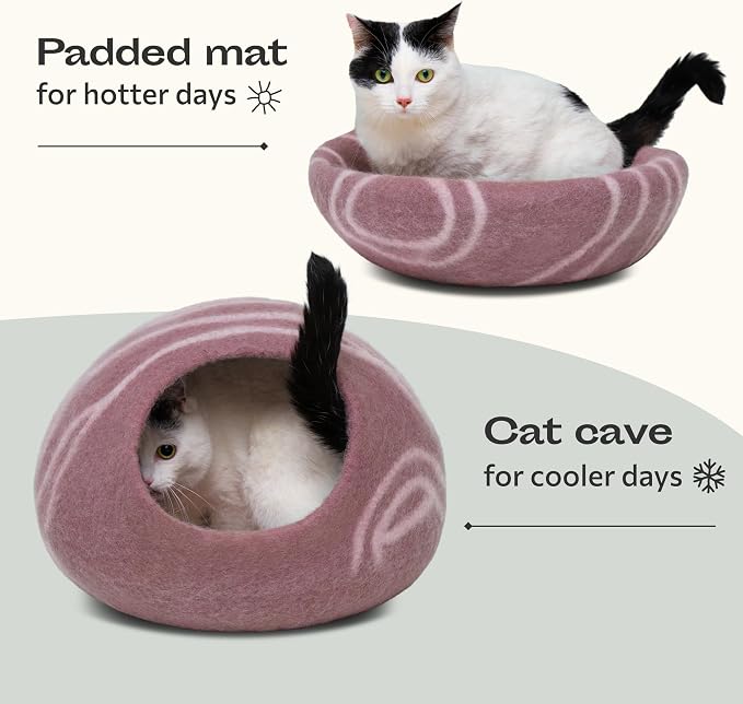 MEOWFIA Cat Cave – Premium Felt Cat Bed - Image 4