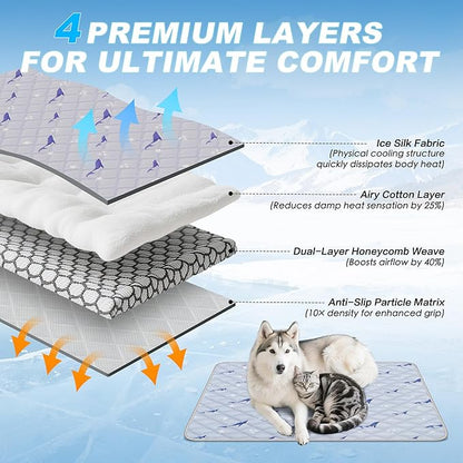 Dog Cooling Mat, Cooling Mat for Dogs, Breathable Dog Bed - Image 5