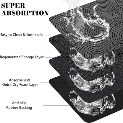 Dog Food Mats for Floors Absorbent, Pet Cat Food Mat - Image 3