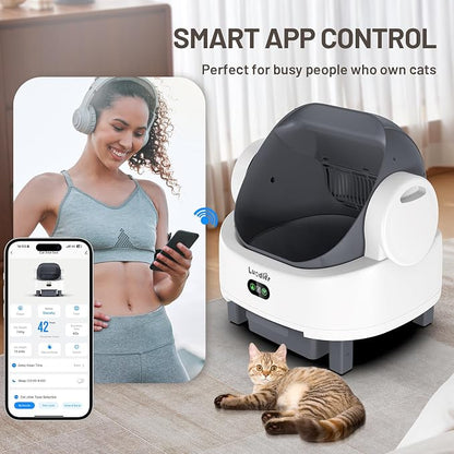 Automatic Cat Litter Box, Electric Large Open-Top Self Cleaning Litter Box - Image 5
