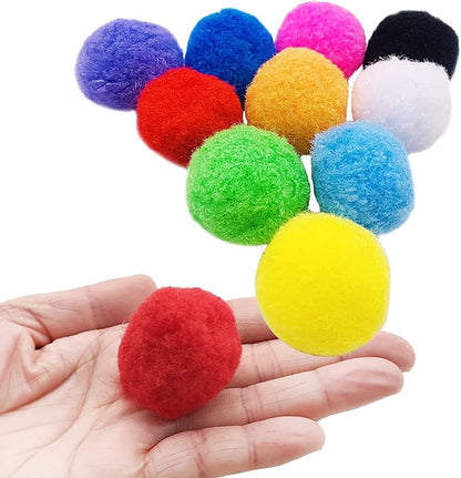PET SHOW 20Pcs 1.5"/3.8cm Cat Toy Balls Bulk Soft Kitten Pompon Toys Indoor - Image 5