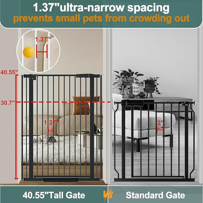 40.55" Tall, 45.86-53.74 Inch Wide, 1.37" Ultra Narrow Spacing Dog Pet Baby - Image 2