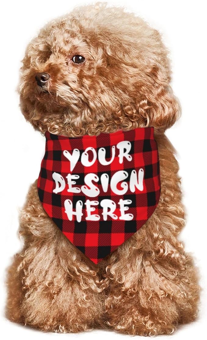 Custom Dog Bandana Add Your Text Photo Name Personalized Neckwear Bandanas Soft - Image 3