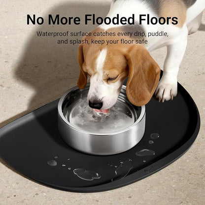 DownyPaws Dog Food Mats for Floors Waterproof, BPA Free Silicone Dog Bowl Mat - Image 3