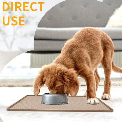 Ptlom Dog Food Mat Anti-Slip Bowl Mats - Image 3